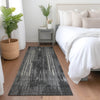 Piper Looms Mayfield Stripes AMF893 Charcoal Machine Washable Area Rug Runner Lifestyle Image Feature