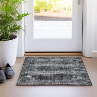 Piper Looms Mayfield Stripes AMF893 Charcoal Machine Washable Area Rug Scatter Lifestyle Image Feature