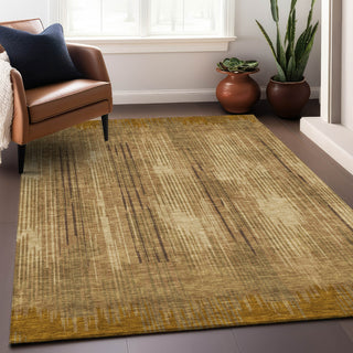Piper Looms Mayfield Stripes AMF893 Copper Machine Washable Area Rug Lifestyle Image Feature