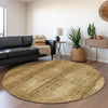 Piper Looms Mayfield Stripes AMF893 Copper Machine Washable Area Rug Round Lifestyle Image Feature
