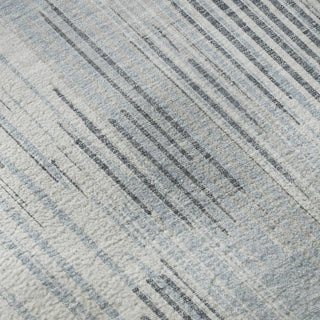 Piper Looms Mayfield Stripes AMF893 Gray Machine Washable Area Rug Swatch Image