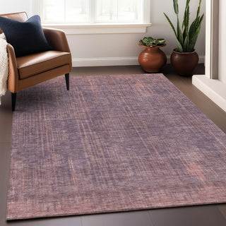 Piper Looms Mayfield Stripes AMF893 Mauve Machine Washable Area Rug Lifestyle Image Feature