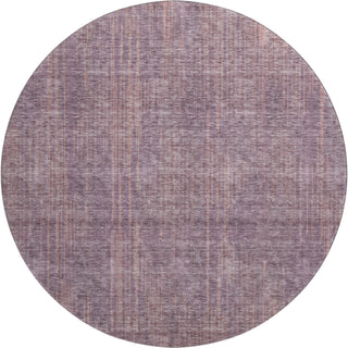 Piper Looms Mayfield Stripes AMF893 Mauve Machine Washable Area Rug Round Main Image