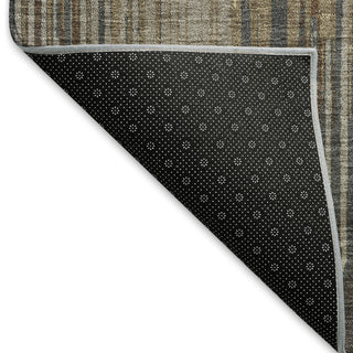 Piper Looms Mayfield Stripes AMF893 Taupe Machine Washable Area Rug Backing Image