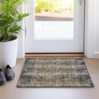 Piper Looms Mayfield Stripes AMF893 Taupe Machine Washable Area Rug Scatter Lifestyle Image Feature
