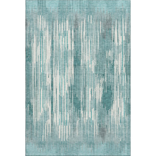 Piper Looms Mayfield Stripes AMF893 Teal Machine Washable Area Rug main image