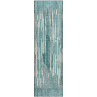 Piper Looms Mayfield Stripes AMF893 Teal Machine Washable Area Rug Runner Main Image