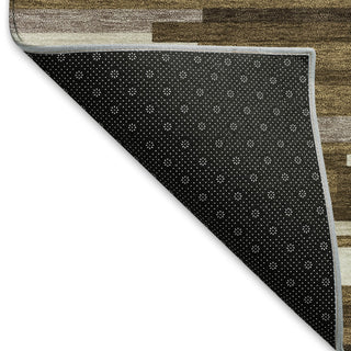 Piper Looms Mayfield Stripes AMF894 Brown Machine Washable Area Rug Backing Image