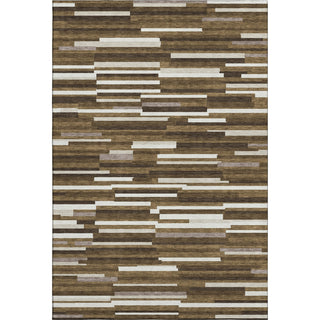 Piper Looms Mayfield Stripes AMF894 Brown Machine Washable Area Rug main image