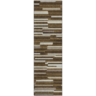 Piper Looms Mayfield Stripes AMF894 Brown Machine Washable Area Rug Runner Main Image