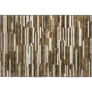 Piper Looms Mayfield Stripes AMF894 Brown Machine Washable Area Rug Scatter Main Image