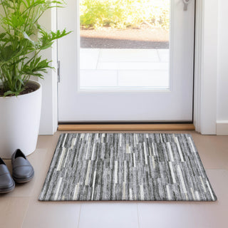 Piper Looms Mayfield Stripes AMF894 Gray Machine Washable Area Rug Scatter Lifestyle Image Feature