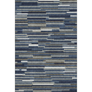 Piper Looms Mayfield Stripes AMF894 Navy Machine Washable Area Rug main image