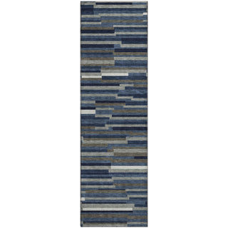 Piper Looms Mayfield Stripes AMF894 Navy Machine Washable Area Rug Runner Main Image