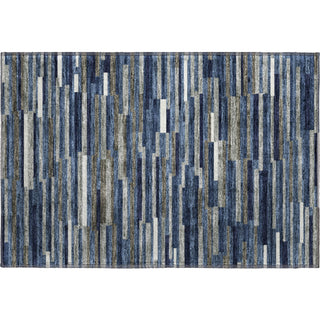 Piper Looms Mayfield Stripes AMF894 Navy Machine Washable Area Rug Scatter Main Image