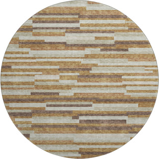 Piper Looms Mayfield Stripes AMF894 Paprika Machine Washable Area Rug Round Main Image