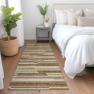 Piper Looms Mayfield Stripes AMF894 Paprika Machine Washable Area Rug Runner Lifestyle Image Feature