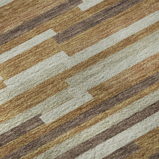 Piper Looms Mayfield Stripes AMF894 Paprika Machine Washable Area Rug Swatch Image