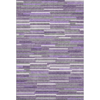 Piper Looms Mayfield Stripes AMF894 Purple Machine Washable Area Rug main image