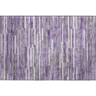 Piper Looms Mayfield Stripes AMF894 Purple Machine Washable Area Rug Scatter Main Image