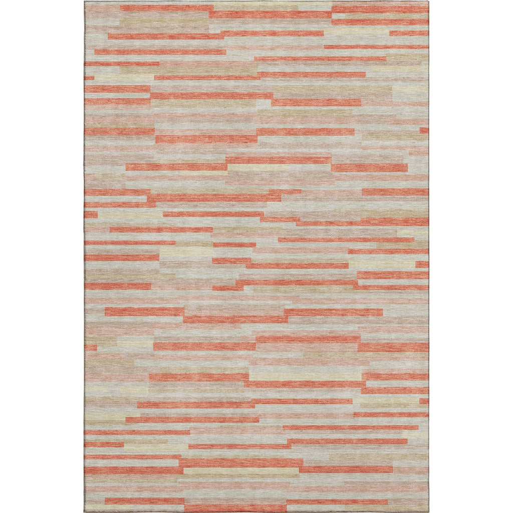 Piper Looms Mayfield Stripes AMF894 Salmon Machine Washable Area Rug main image
