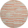 Piper Looms Mayfield Stripes AMF894 Salmon Machine Washable Area Rug Round Main Image