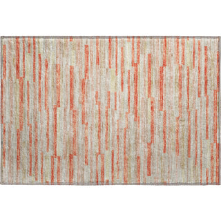 Piper Looms Mayfield Stripes AMF894 Salmon Machine Washable Area Rug Scatter Main Image