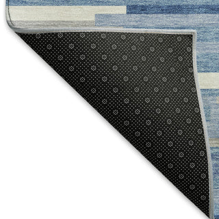 Piper Looms Mayfield Stripes AMF894 Sky Machine Washable Area Rug Backing Image