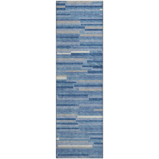 Piper Looms Mayfield Stripes AMF894 Sky Machine Washable Area Rug Runner Main Image