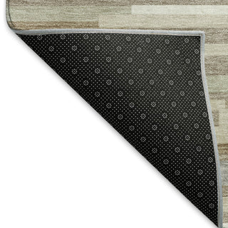 Piper Looms Mayfield Stripes AMF894 Taupe Machine Washable Area Rug Backing Image