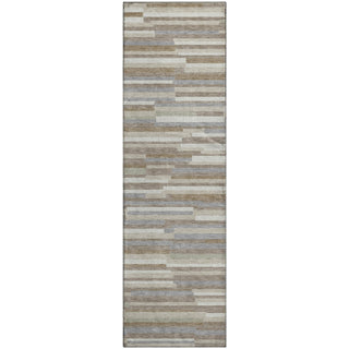 Piper Looms Mayfield Stripes AMF894 Taupe Machine Washable Area Rug Runner Main Image