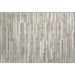 Piper Looms Mayfield Stripes AMF894 Taupe Machine Washable Area Rug Scatter Main Image