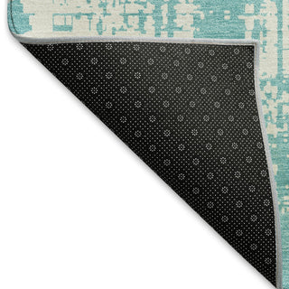 Piper Looms Mayfield Modern AMF895 Aqua Machine Washable Area Rug Backing Image