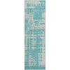 Piper Looms Mayfield Modern AMF895 Aqua Machine Washable Area Rug Runner Main Image