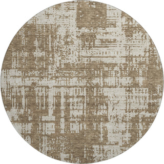 Piper Looms Mayfield Modern AMF895 Brown Machine Washable Area Rug Round Main Image