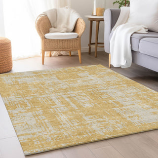 Piper Looms Mayfield Modern AMF895 Gold Machine Washable Area Rug Lifestyle Image Feature