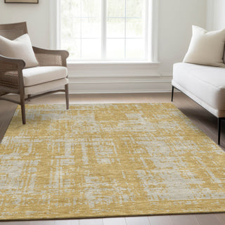 Piper Looms Mayfield Modern AMF895 Gold Machine Washable Area Rug Lifestyle Image Feature