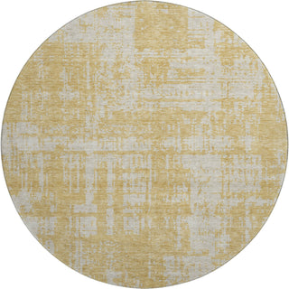 Piper Looms Mayfield Modern AMF895 Gold Machine Washable Area Rug Round Main Image