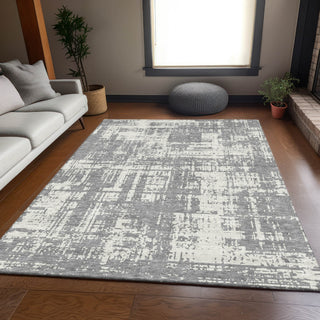 Piper Looms Mayfield Modern AMF895 Gray Machine Washable Area Rug Lifestyle Image Feature
