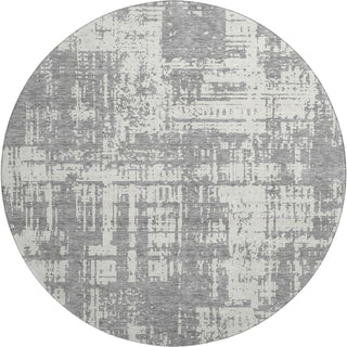 Piper Looms Mayfield Modern AMF895 Gray Machine Washable Area Rug Round Main Image