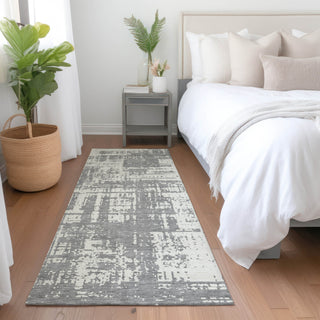 Piper Looms Mayfield Modern AMF895 Gray Machine Washable Area Rug Runner Lifestyle Image Feature