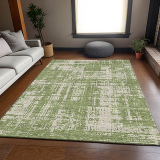 Piper Looms Mayfield Modern AMF895 Green Machine Washable Area Rug Lifestyle Image Feature