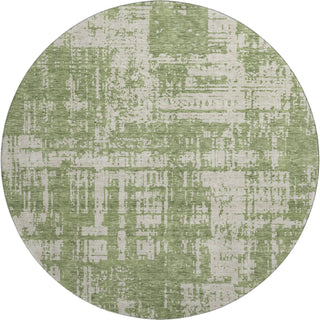 Piper Looms Mayfield Modern AMF895 Green Machine Washable Area Rug Round Main Image