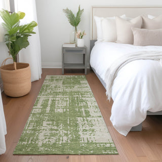 Piper Looms Mayfield Modern AMF895 Green Machine Washable Area Rug Runner Lifestyle Image Feature
