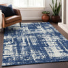 Piper Looms Mayfield Modern AMF895 Navy Machine Washable Area Rug Lifestyle Image Feature