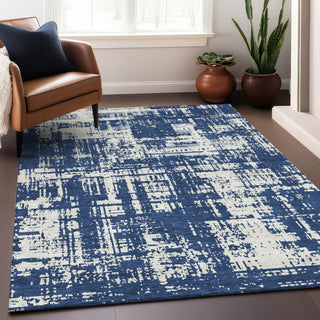 Piper Looms Mayfield Modern AMF895 Navy Machine Washable Area Rug Lifestyle Image Feature