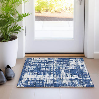 Piper Looms Mayfield Modern AMF895 Navy Machine Washable Area Rug Scatter Lifestyle Image Feature