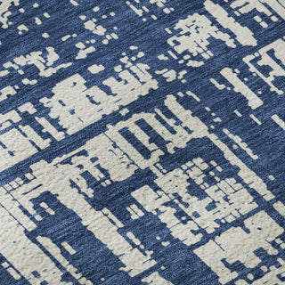 Piper Looms Mayfield Modern AMF895 Navy Machine Washable Area Rug Swatch Image