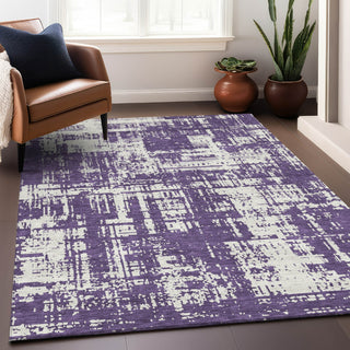 Piper Looms Mayfield Modern AMF895 Purple Machine Washable Area Rug Lifestyle Image Feature