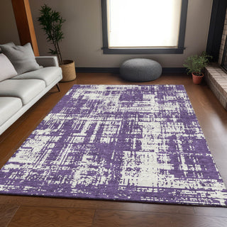 Piper Looms Mayfield Modern AMF895 Purple Machine Washable Area Rug Lifestyle Image Feature